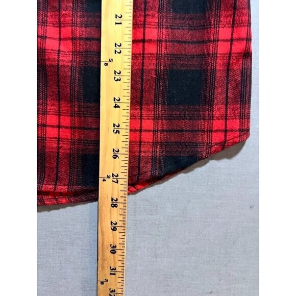 A$$holes Live Forever Flannel Shirt Adult S Red Plaid Button Up Long Sleeve Mens - Picture 9 of 9